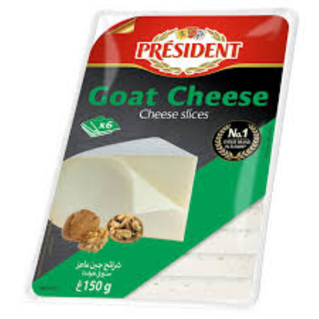 PRESIDENT GOAT CHEESE SLICE 150G